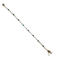 Marquise May Birthstone & Lab Diamond Tennis Bracelet (14K)