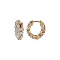 Lab Grown Diamond Huggie Hoop Earrings (14K)