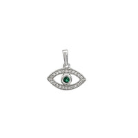 Diamond Emerald Evil Eye Pendant (14K)