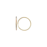 Tri-Color Diamond-Cut Hoop Earrings (14K)