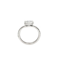 White Gold Oval East West Pave Lab Grown Diamond Engagement Ring (14K)