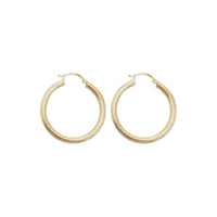 [2.8mm] Plain Hoop Earrings (14K)