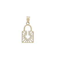 Zirconia Lock Pendant (14K)