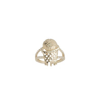 Basketball & Hoop CZ Ring (14K)