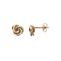 [Tri-Color] Love Knot Stud Earrings (14K)