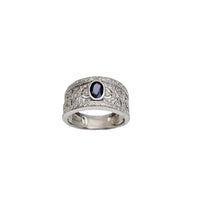 Diamond Blue Sapphire Fancy Ring (14K)