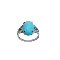 Blue Topaz With Turquoise Fancy Ring (18K)