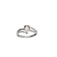 Pear Cut Pink Quartz Diamond Fancy Ring (18K)