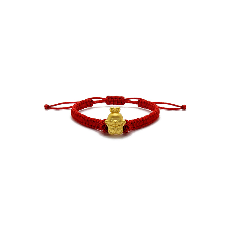 Big Bunny Chinese Zodiac Red String Bracelet (24K) Popular Jewelry - New York