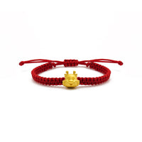 Pulseira de corda vermelha do Zodíaco Chinês com rosto de pequeno dragão (24K) Popular Jewelry - New York
