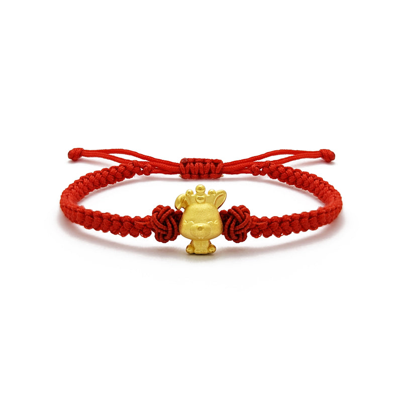 Royal Rabbit Chinese Zodiac Red String Bracelet (24K) Popular Jewelry - New York