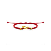 Infinity Dragon Chinese Zodiac Red String Bracelet (24K)