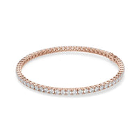 Tennis Diamond Rose Gold Bracelet (14K).
