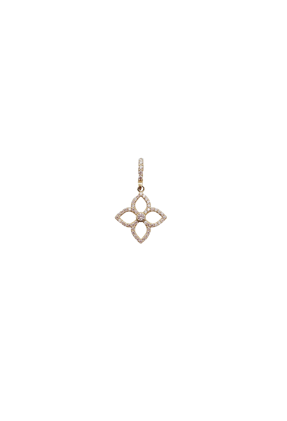 CZ Four Leaf Clover Pendant (14K)