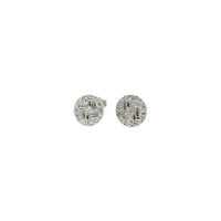Diamond Round Earrings (14K).