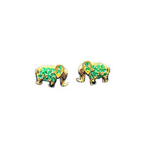 Elephant CZ Earring (14K).