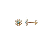 Pearl Flower Stud Earring (14K)