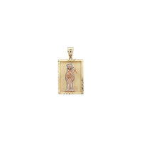 Santa Muerte Diamond Cut Framed Pendant (14K)