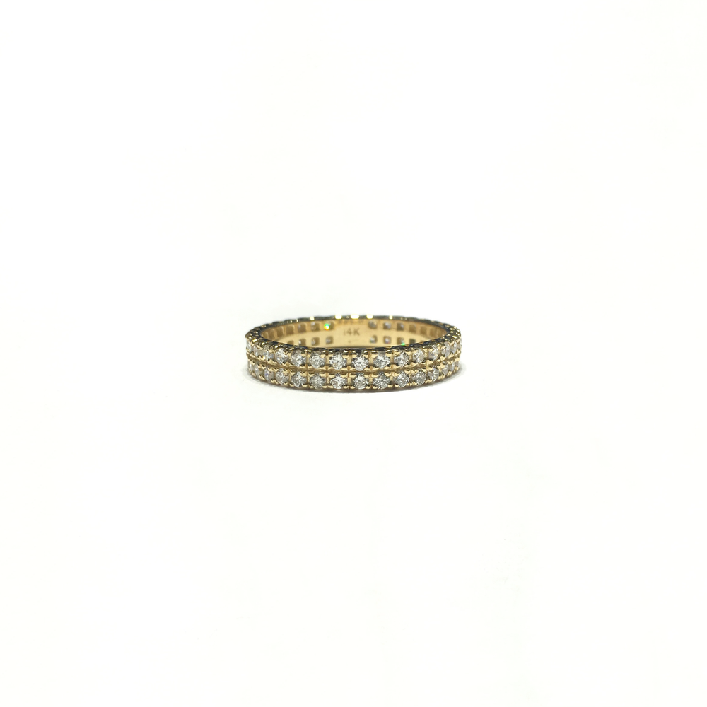 Double-Row Diamond Eternity Band (14K)