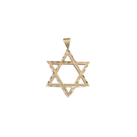 Star of David Diamond Cut Pendant (14K)