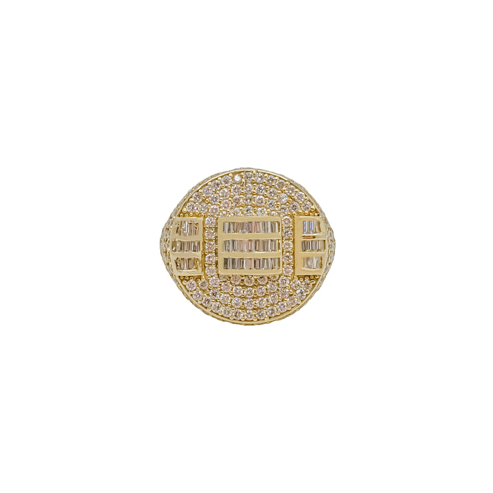 Iced-Out CZ Men Ring (14K)