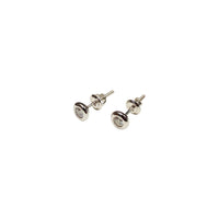 Diamond Round Earrings (14K).
