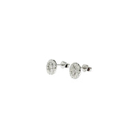 Diamond Round Earrings (14K).