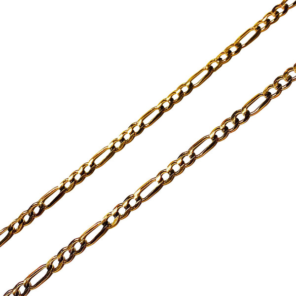 Rose Gold Figaro Link Chain (14K)