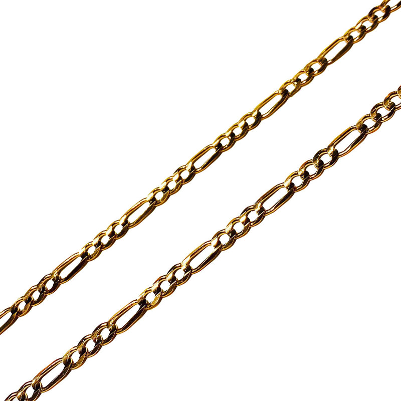 Rose Gold Figaro Link Chain (14K)