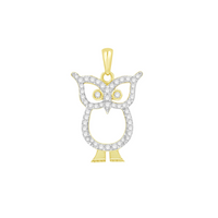 Diamond Owl Pendant (14K)