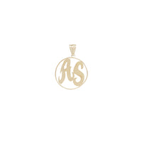 "AS" Round Charm(14K)