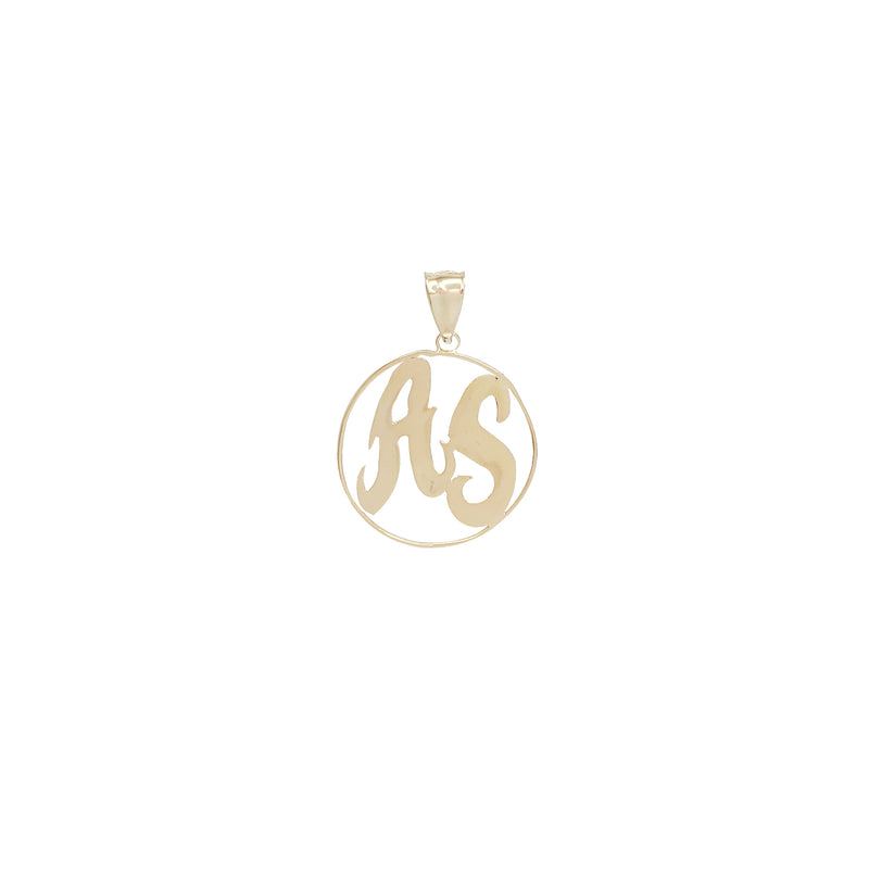 "AS" Round Charm(14K)