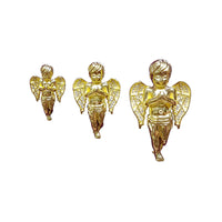 Iced-Out Praying Angel Pendant Silver