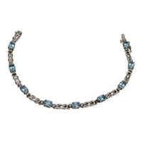 Aquamarine Oval-Cut Bracelet (14K).