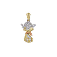 Tri-Color Baby Jesus CZ Pendant (14K)