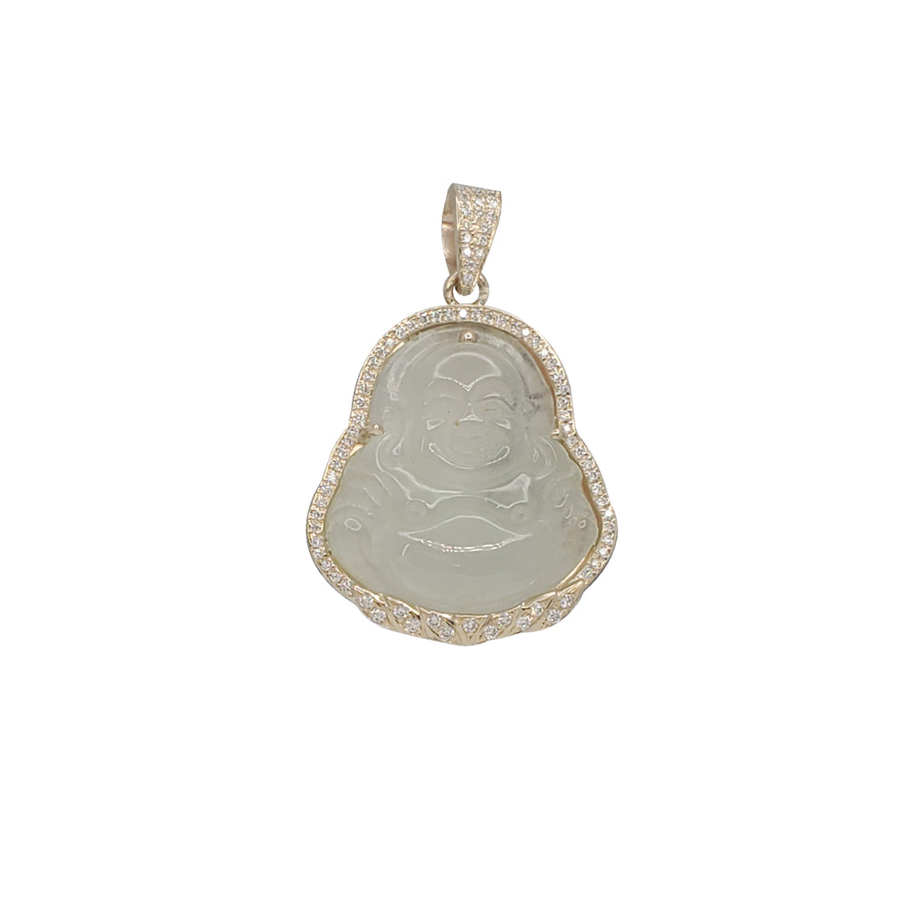 Jade Buddha Pendant (14K)