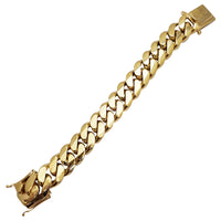 [Box Lock] Solid Miami Cuban Bracelet (14K).
