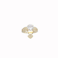 Zirconia Engagement Ring (14K)