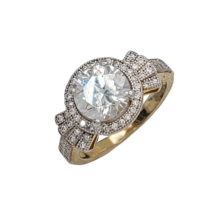 CZ Engagement  Ring (Silver)