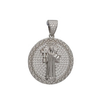 Cubic Zirconia Saint Jude Pendant (Silver)