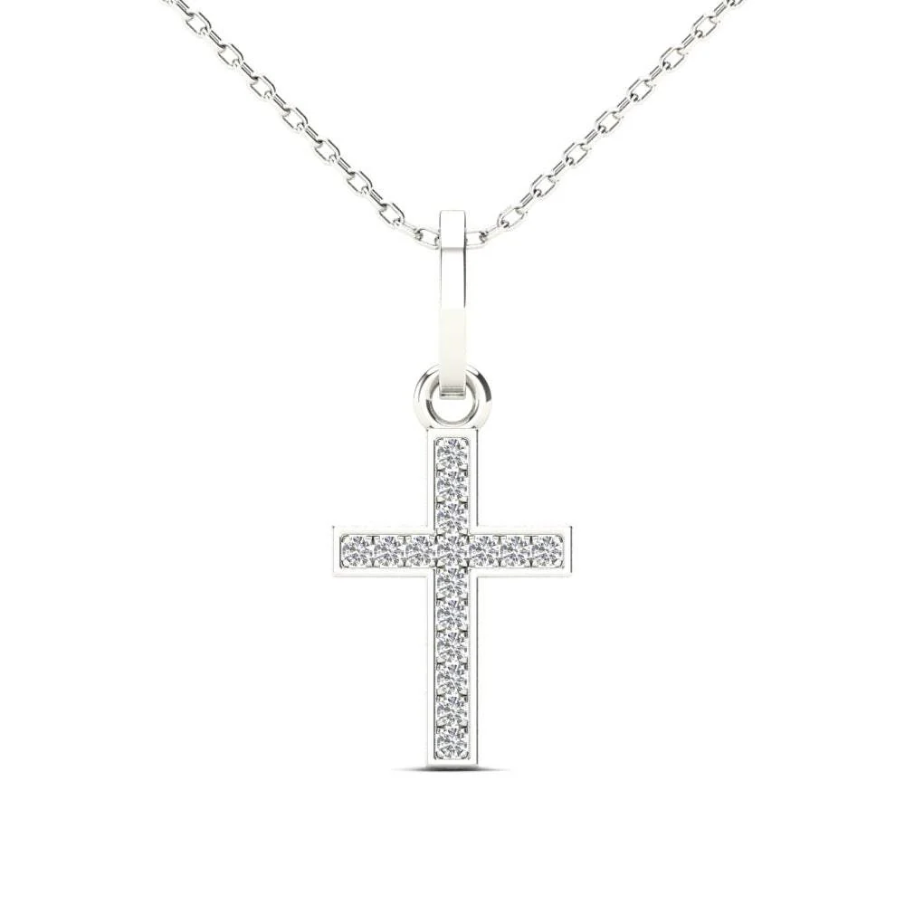 Diamond Cross Pendant (14K)