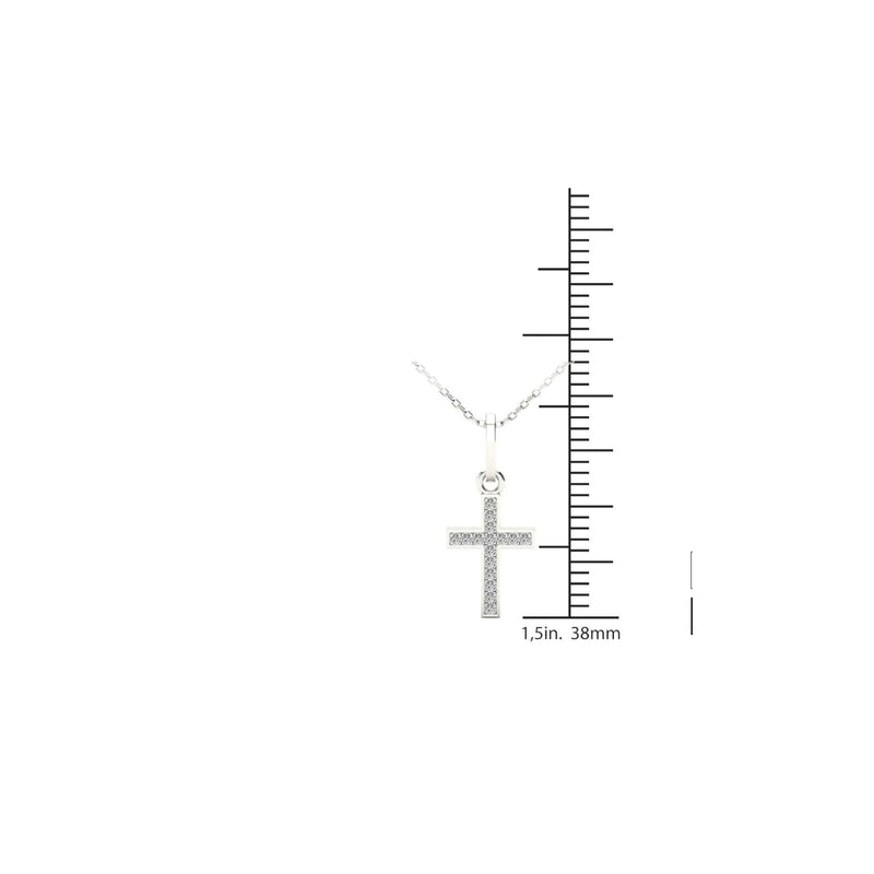 Mini Diamond Cross Pendant (14K)
