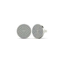 Diamond Round Micropave Stud Earrings (14K)