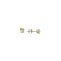 【1.1 cts】Single Diamond Stud Earrings (14K)