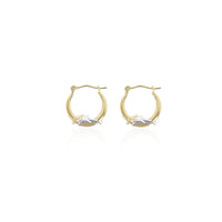 Two-Tone Dolphin Hoop Earrings (14K)