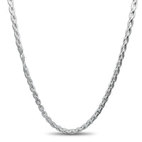 Box kabelkæde halskæde (sølv)