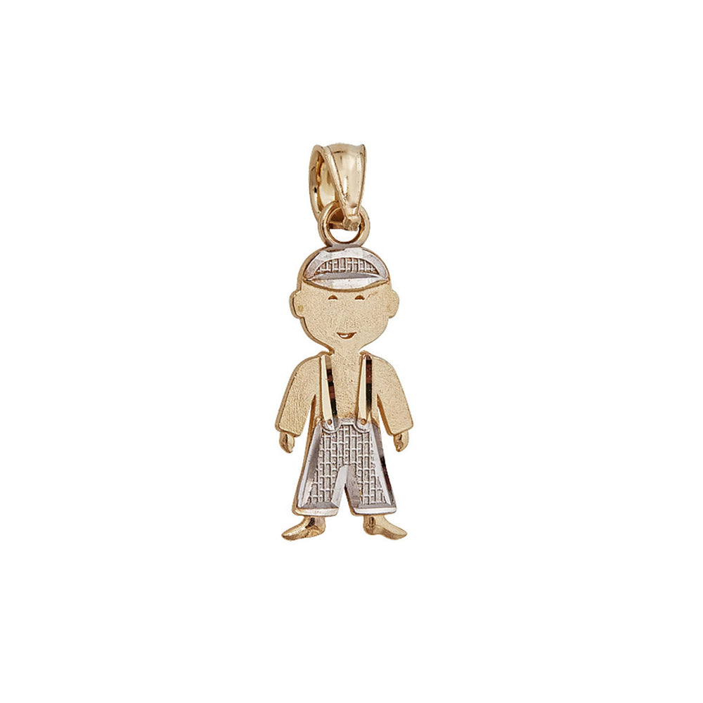 Two-Tone Boy Pendant (14K)