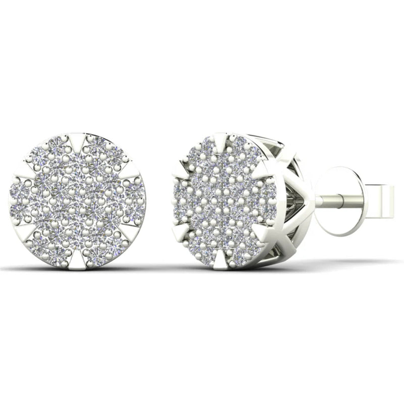 Diamond Round Stud Earrings (14K) – Popular J