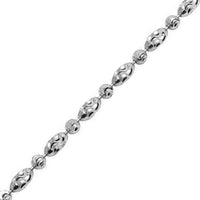 Diamond-Cut Oval Round Bead Chain (14K)