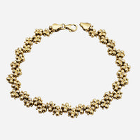 Interlocking Flowers Fancy Bracelet (14K).